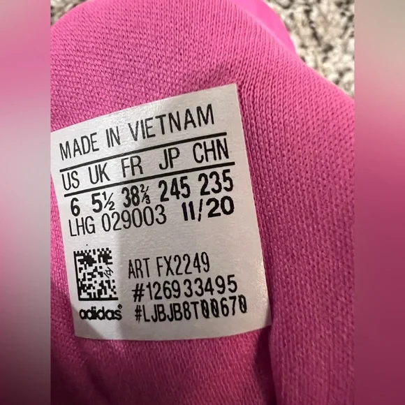 Adidas Pink and Orange Athletic Sneakers - Picture 9 of 9